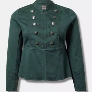 Torrid Women's Dark Green Military Blazer